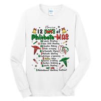 Lab Tech Phlebotomist Christmas Phlebotomy Tech Blood Tube Tall Long Sleeve T-Shirt