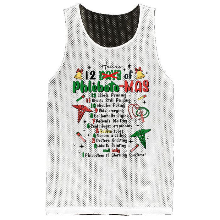 Lab Tech Phlebotomist Christmas Phlebotomy Tech Blood Tube Mesh Reversible Basketball Jersey Tank