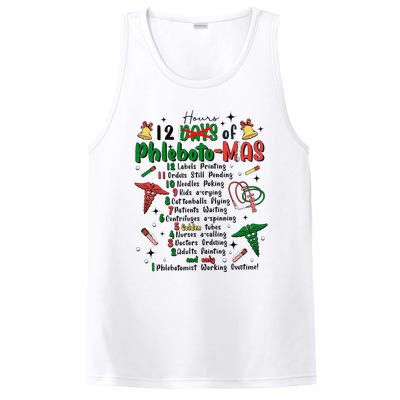 Lab Tech Phlebotomist Christmas Phlebotomy Tech Blood Tube PosiCharge Competitor Tank