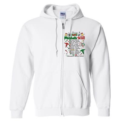 Lab Tech Phlebotomist Christmas Phlebotomy Tech Blood Tube Full Zip Hoodie