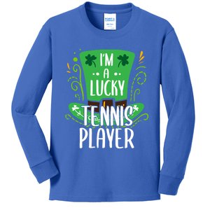 Lucky Tennis Player St Patrick's Day Tennis Players Gift Kids Long Sleeve Shirt