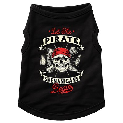 Let The Pirate Shenanigans Begin Crossbones Freebooter Doggie Tank