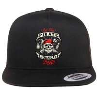 Let The Pirate Shenanigans Begin Crossbones Freebooter Flat Bill Trucker Hat