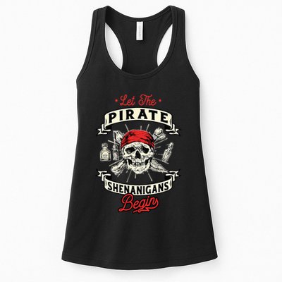 Let The Pirate Shenanigans Begin Crossbones Freebooter Womens Tank Top