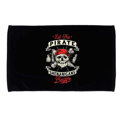Let The Pirate Shenanigans Begin Crossbones Freebooter Microfiber Hand Towel
