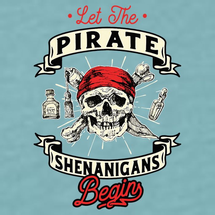 Let The Pirate Shenanigans Begin Crossbones Freebooter Sueded Cloud Jersey T-Shirt