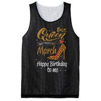 Leopard This Queen Was Born In March Happy Birthday Mesh Reversible Basketball Jersey Tank