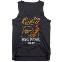 Leopard This Queen Was Born In March Happy Birthday Tank Top