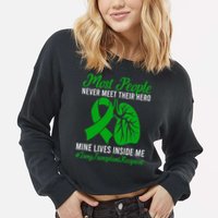 Lung Transplant Recipient Lung Transplant Survivor Cropped Pullover Crew