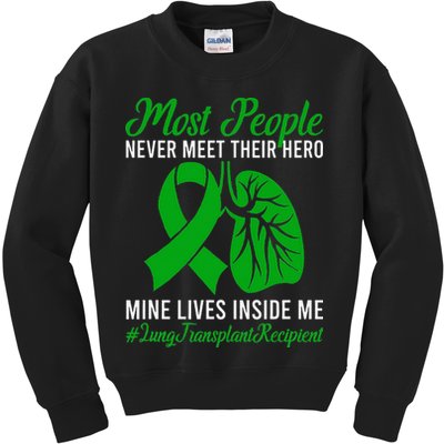 Lung Transplant Recipient Lung Transplant Survivor Kids Sweatshirt