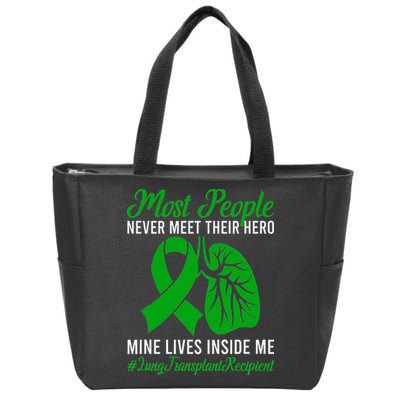 Lung Transplant Recipient Lung Transplant Survivor Zip Tote Bag
