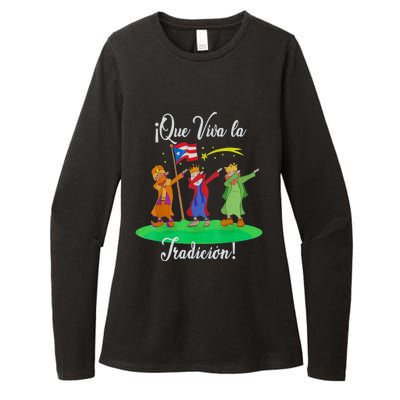 Los Tres Reyes Magos Three Wise Kings Dabbing Christmas Womens CVC Long Sleeve Shirt