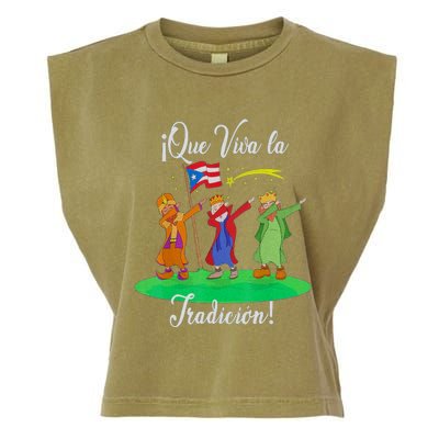 Los Tres Reyes Magos Three Wise Kings Dabbing Christmas Garment-Dyed Women's Muscle Tee