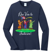 Los Tres Reyes Magos Three Wise Kings Dabbing Christmas Ladies Long Sleeve Shirt