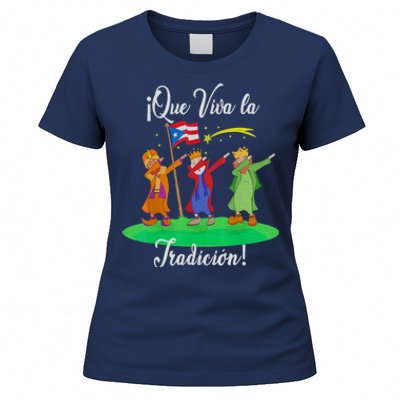 Los Tres Reyes Magos Three Wise Kings Dabbing Christmas Women's T-Shirt