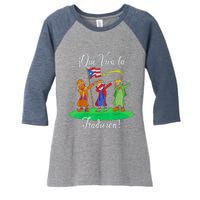 Los Tres Reyes Magos Three Wise Kings Dabbing Christmas Women's Tri-Blend 3/4-Sleeve Raglan Shirt