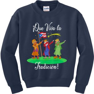 Los Tres Reyes Magos Three Wise Kings Dabbing Christmas Kids Sweatshirt