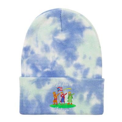 Los Tres Reyes Magos Three Wise Kings Dabbing Christmas Tie Dye 12in Knit Beanie