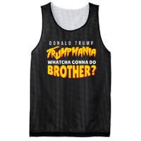 Let Trumpamania Run Wild Trumpmania Trump Mania Whatcha Gonna Do Brother Mesh Reversible Basketball Jersey Tank