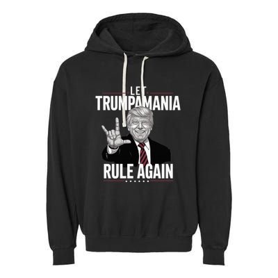 Let Trumpamania Rule Again Trump Wrestling Meme Fake News Trumpamania Garment-Dyed Fleece Hoodie