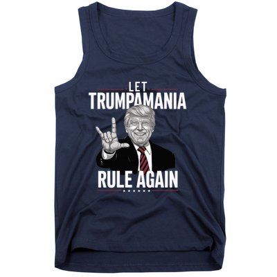 Let Trumpamania Rule Again Trump Wrestling Meme Fake News Trumpamania Tank Top