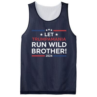 Let Trumpamania Run Wild Brother Trump 2024 Mesh Reversible Basketball Jersey Tank