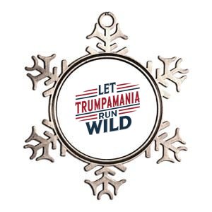 Let Trumpamania Run Wild Trump Wrestling Meme Fake News Network Trump Mania Metallic Star Ornament