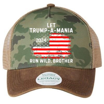 Let Trumpamania Run Wild Brother Legacy Tie Dye Trucker Hat