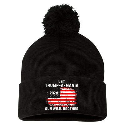 Let Trumpamania Run Wild Brother Pom Pom 12in Knit Beanie