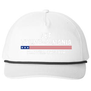 Let Trumpamania Run Wild Brother Trump 2024 Snapback Five-Panel Rope Hat