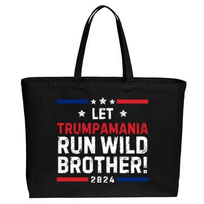 Let Trumpamania Run Wild Brother Trump 2024 Cotton Canvas Jumbo Tote