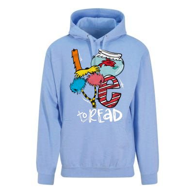 Love To Read Reading Lover Teacher Read Across America Reading Day Unisex Surf Hoodie