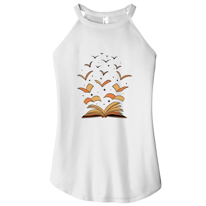 Literature Teacher Reading Books Gift Book Lover Women's Perfect Tri Rocker Tank