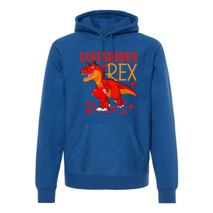 Lovesaurus T Rex Valentines Day Dinosaur Valentine Gift Premium Hoodie