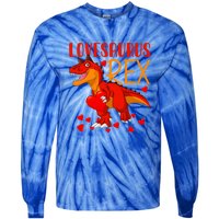 Lovesaurus T Rex Valentines Day Dinosaur Valentine Gift Tie-Dye Long Sleeve Shirt