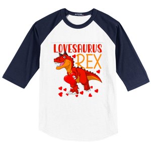 Lovesaurus T Rex Valentines Day Dinosaur Valentine Gift Baseball Sleeve Shirt