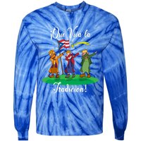 Los Tres Reyes Magos Three Wise Kings Dabbing Christmas Funny Gift Tie-Dye Long Sleeve Shirt