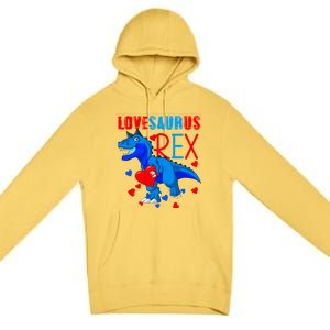 Lovesaurus T Rex Valentines Day Dinosaur Valentine Funny Gift Premium Pullover Hoodie