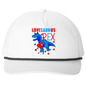 Lovesaurus T Rex Valentines Day Dinosaur Valentine Funny Gift Snapback Five-Panel Rope Hat