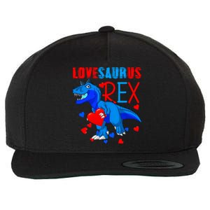 Lovesaurus T Rex Valentines Day Dinosaur Valentine Funny Gift Wool Snapback Cap