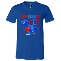 Lovesaurus T Rex Valentines Day Dinosaur Valentine Funny Gift V-Neck T-Shirt