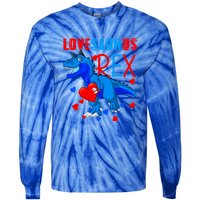 Lovesaurus T Rex Valentines Day Dinosaur Valentine Funny Gift Tie-Dye Long Sleeve Shirt