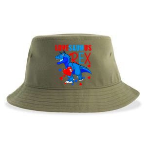 Lovesaurus T Rex Valentines Day Dinosaur Valentine Funny Gift Sustainable Bucket Hat