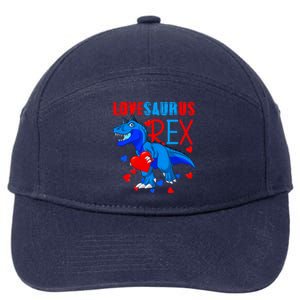 Lovesaurus T Rex Valentines Day Dinosaur Valentine Funny Gift 7-Panel Snapback Hat