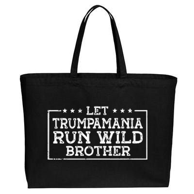 Let Trumpamania Run Wild Brother Trump 2024 Republican Cotton Canvas Jumbo Tote