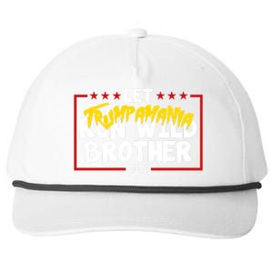 Let Trumpamania Run Wild Brother Trump 2024 Snapback Five-Panel Rope Hat