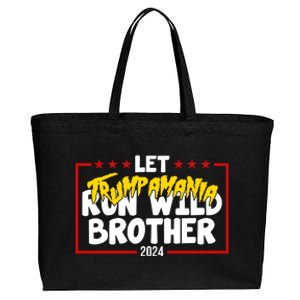 Let Trumpamania Run Wild Brother Trump 2024 Cotton Canvas Jumbo Tote