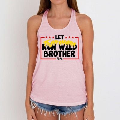 Let Trumpamania Run Wild Brother Trump 2024 Women's Knotted Racerback Tank