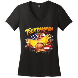 Let Trumpamania Run Wild Brother Trumpamania Women's V-Neck T-Shirt