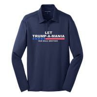 Let Trumpamania Run Wild Brother Pro Donald Trump Silk Touch Performance Long Sleeve Polo